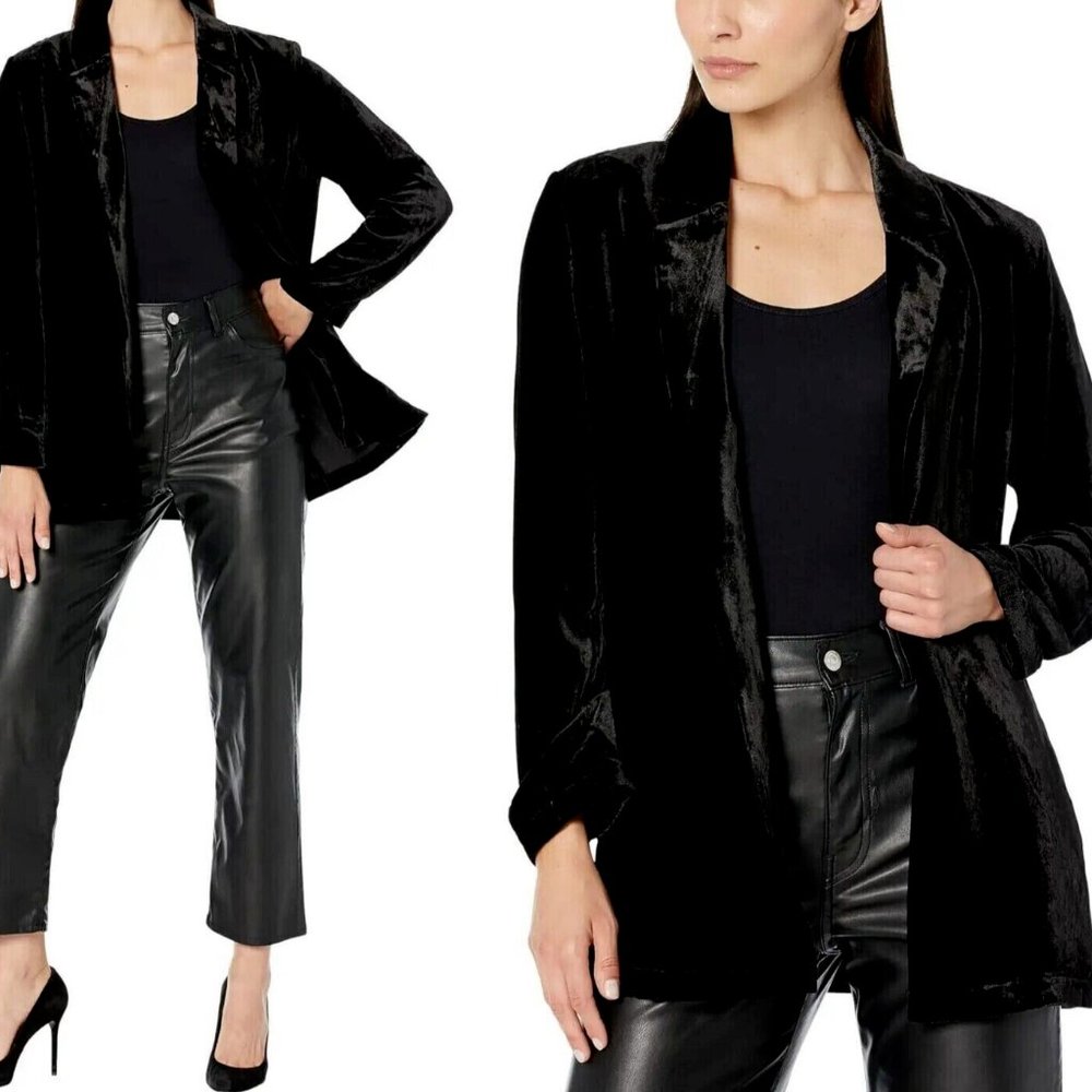 Nwt Eileen Fisher Blackvelvet Long Blazer